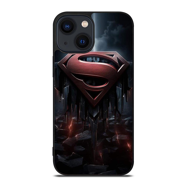 SUPERMAN DARK LOGO ICON iPhone 14 Plus Case