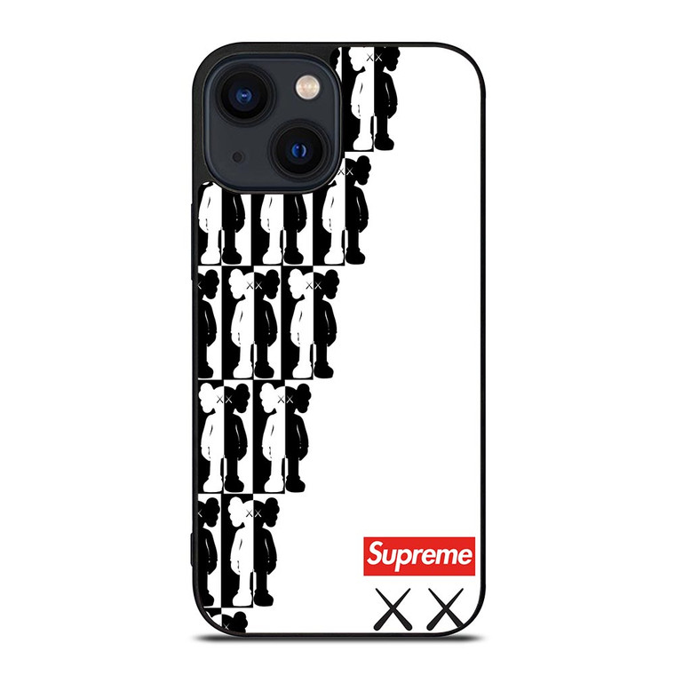SUPREME KAWS BLACK WHITE iPhone 14 Plus Case