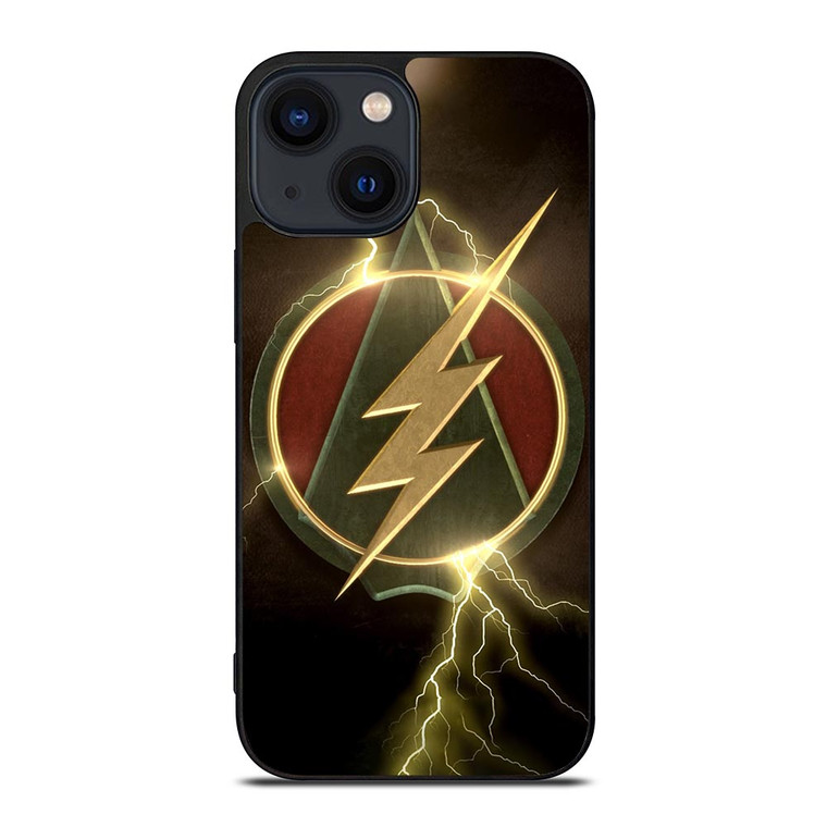 THE FLASH GREEN ARROW LOGO iPhone 14 Plus Case