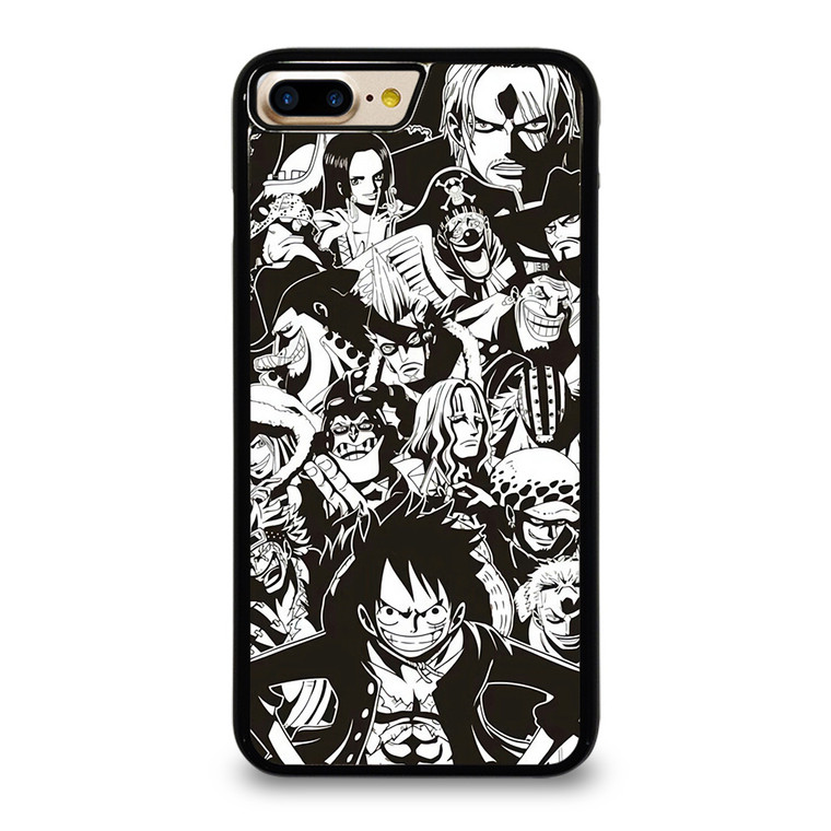 ONE PIECE CHARACTER BLACK WHITE iPhone 7 Plus Case