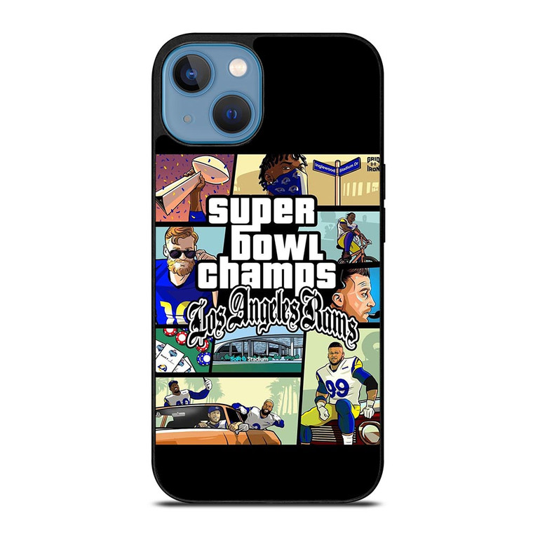 LOS ANGELES RAMS CHAMPIONS CARTOON iPhone 13 Case