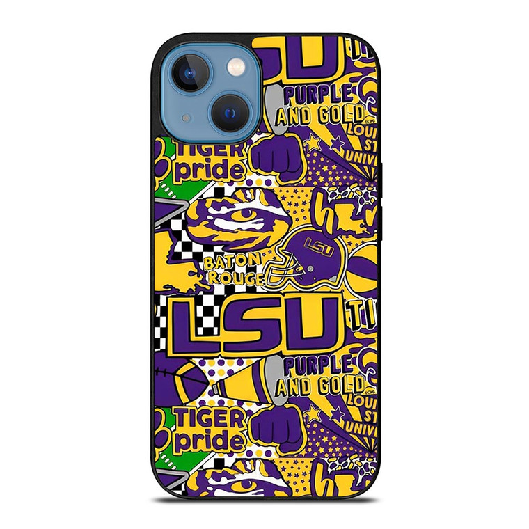 LSU Tigers UNIVERSUTY COLLAGE iPhone 13 Case