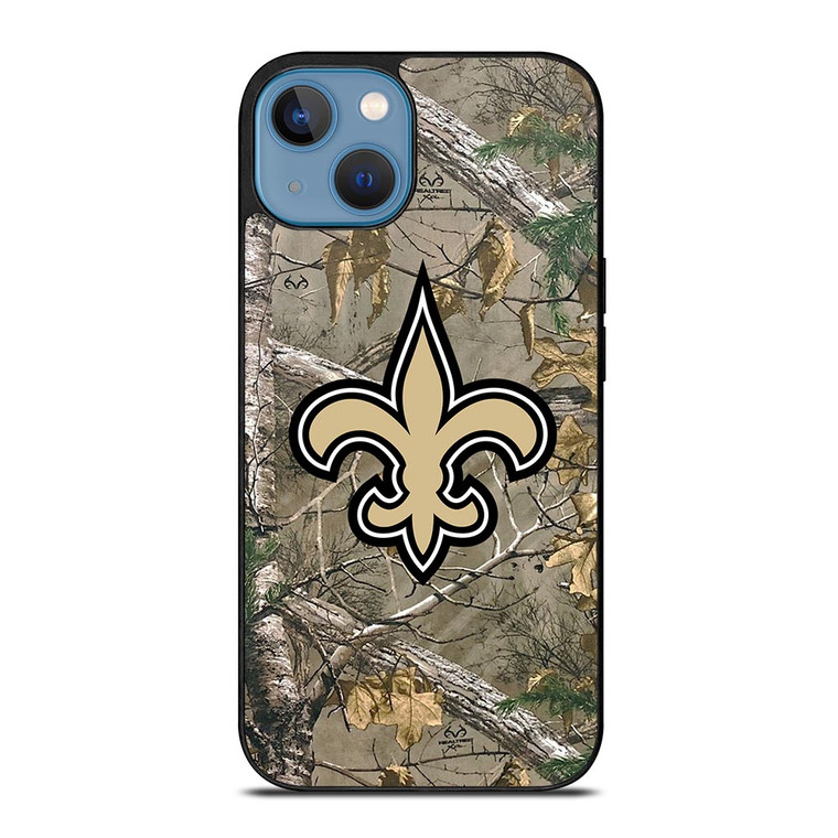 NEW ORLEANS SAINTS CAMO LOGO iPhone 13 Case