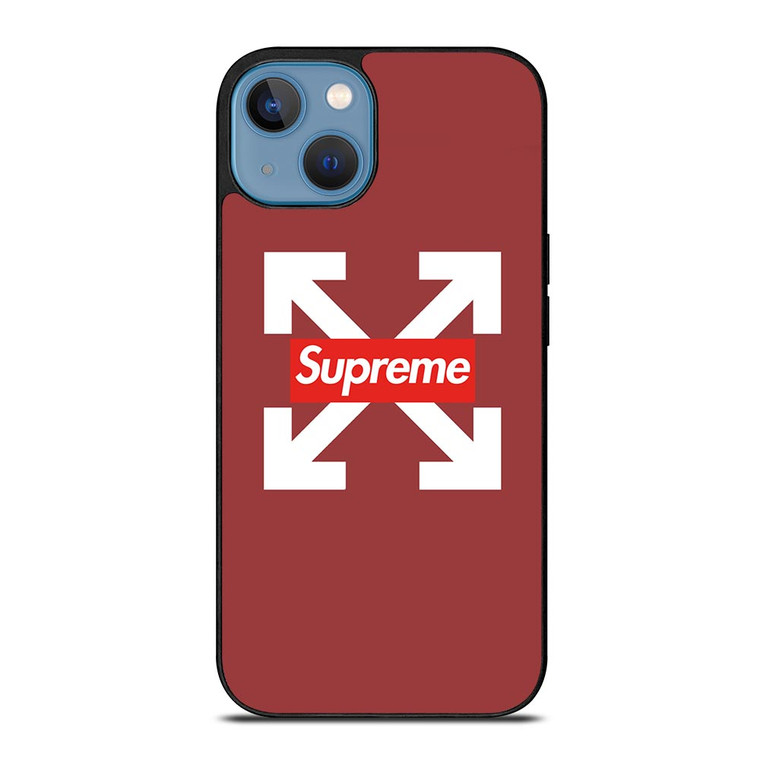 OFF WHITE LOGO X SUPREME RED iPhone 13 Case
