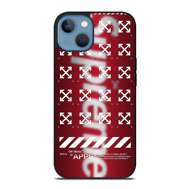 OFF WHITE X SUPREME LOGO BLUR iPhone 13 Case OFF WHITE X SUPREME LOGO BLUR iPhone 13 Case