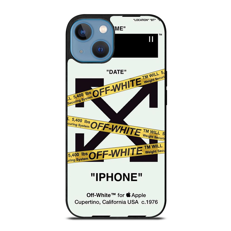 OFF WHITE YELLOW STRIPES iPhone 13 Case