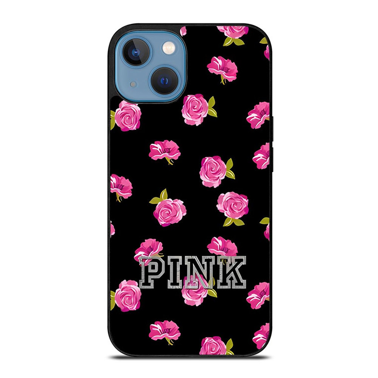 PINK VICTORIA SECRET ROSES iPhone 13 Case