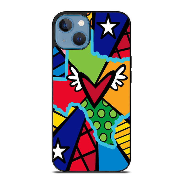 ROMERO BRITTO POP TEXAS MAP iPhone 13 Case