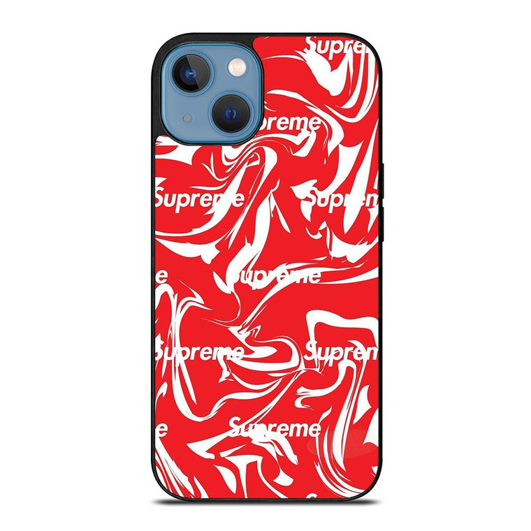 SUPREME MELTED RED ARTWORK iPhone 13 Case