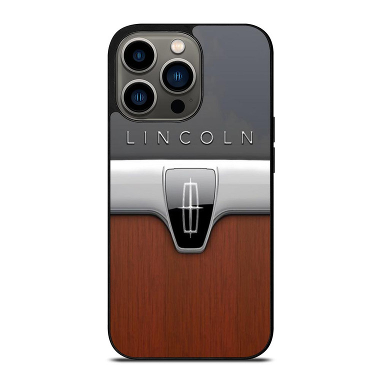 LINCOLN MOTOR WOODEN CHROME LOGO iPhone 13 Pro Case