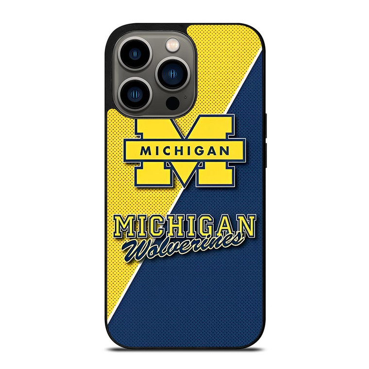MICHIGAN WOLVERINES FOOTBALL BADGE iPhone 13 Pro Case