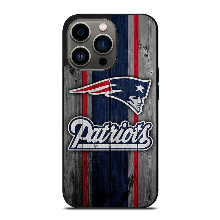 NEW ENGLAND PATRIOTS WOODEN LOGO iPhone 13 Pro Case
