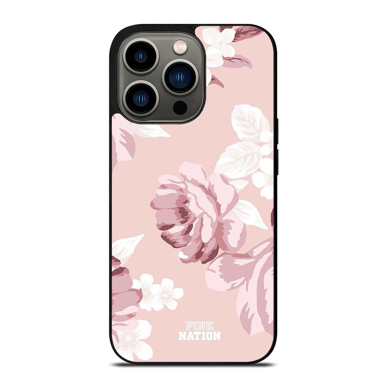PINK VICTORIA'S SECRET FLOWER iPhone 13 Pro Case
