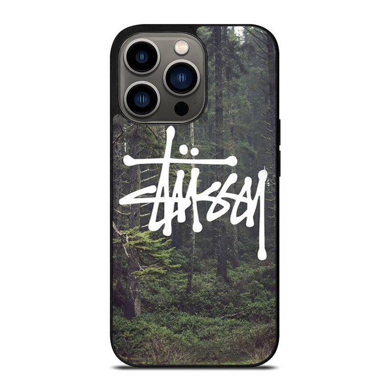 STUSSY SPOOKY FOREST LOGO iPhone 13 Pro Case