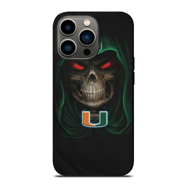 UM MIAMI HURRICANES SKULL iPhone 13 Pro Case