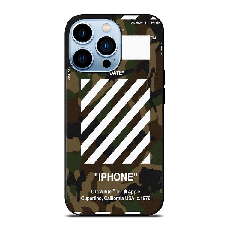 OFF WHITE CAMO ARMY iPhone 13 Pro Max Case