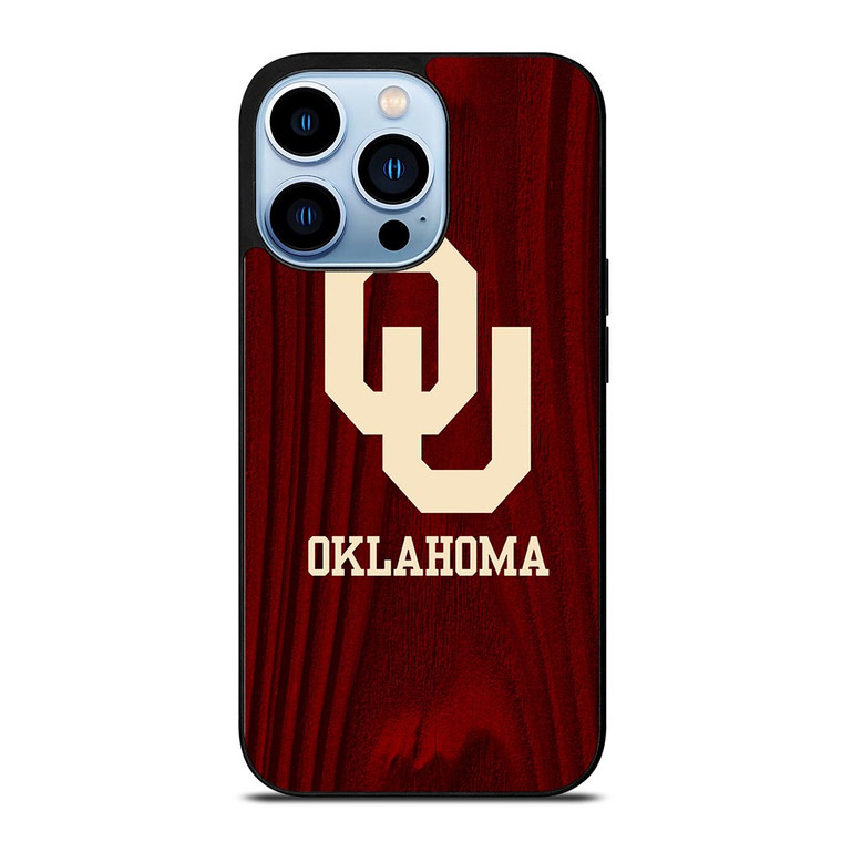 OKLAHOMA SOONERS WOODEN LOGO iPhone 13 Pro Max Case