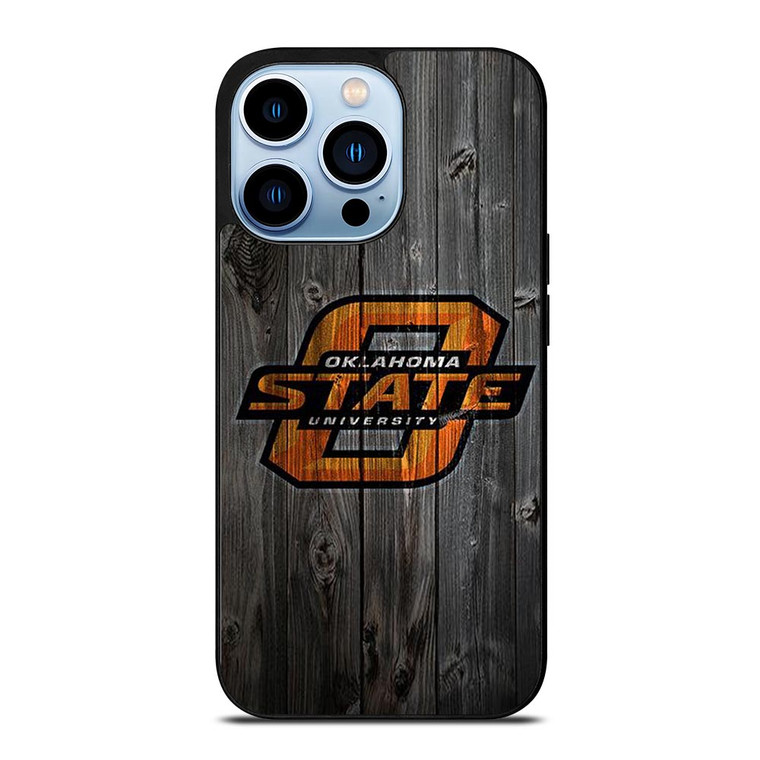 OKLAHOMA STATE UNIVERSITY WOODEN LOGO iPhone 13 Pro Max Case