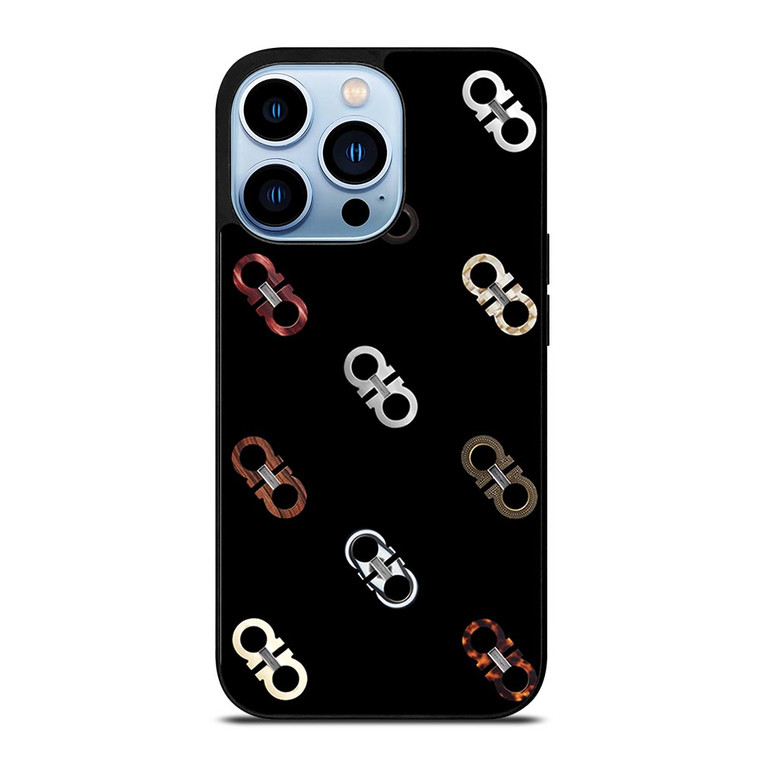 SALVATORE FERRAGAMO LOGO PATTERN iPhone 13 Pro Max Case