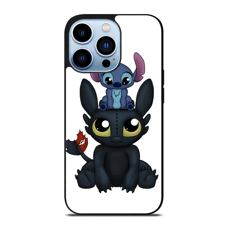 TOOTHLESS AND STITCH CARTOON iPhone 13 Pro Max Case