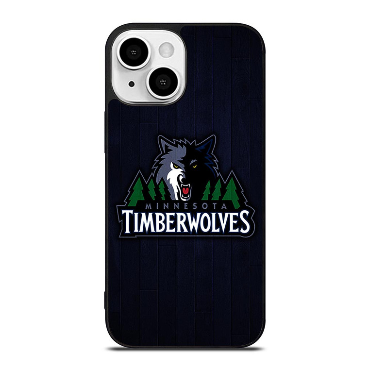 MINNESOTA TIMBERWOLVES WOODEN LOGO iPhone 13 Mini Case