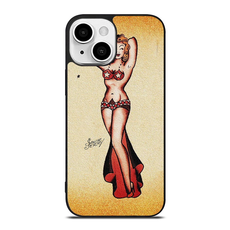 SAILOR JERRY BIKINI GIRL TATTOO iPhone 13 Mini Case
