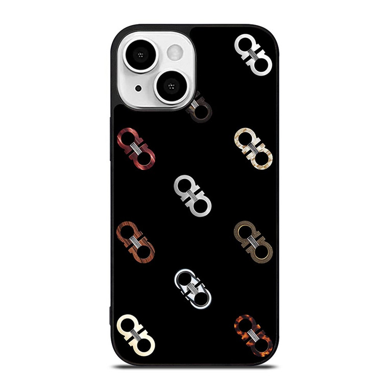 SALVATORE FERRAGAMO LOGO PATTERN iPhone 13 Mini Case