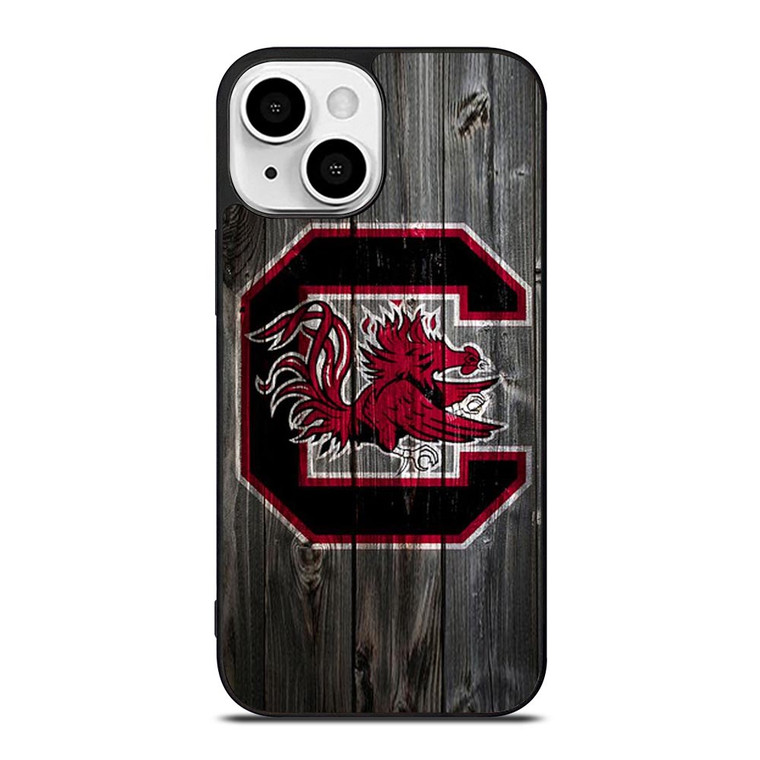 SOUTH CAROLINA GAMECOCKS WOODEN LOGO iPhone 13 Mini Case SOUTH CAROLINA GAMECOCKS WOODEN LOGO iPhone 13 Mini Case
