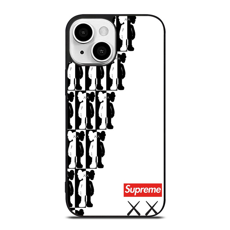 SUPREME KAWS BLACK WHITE iPhone 13 Mini Case