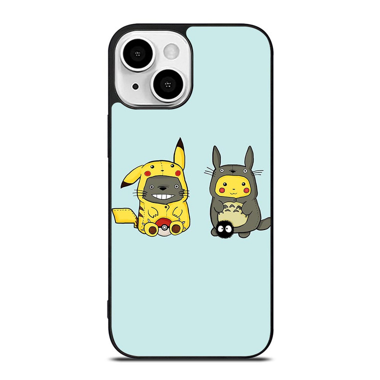 TOTORO X PIKACHU CARTOON iPhone 13 Mini Case