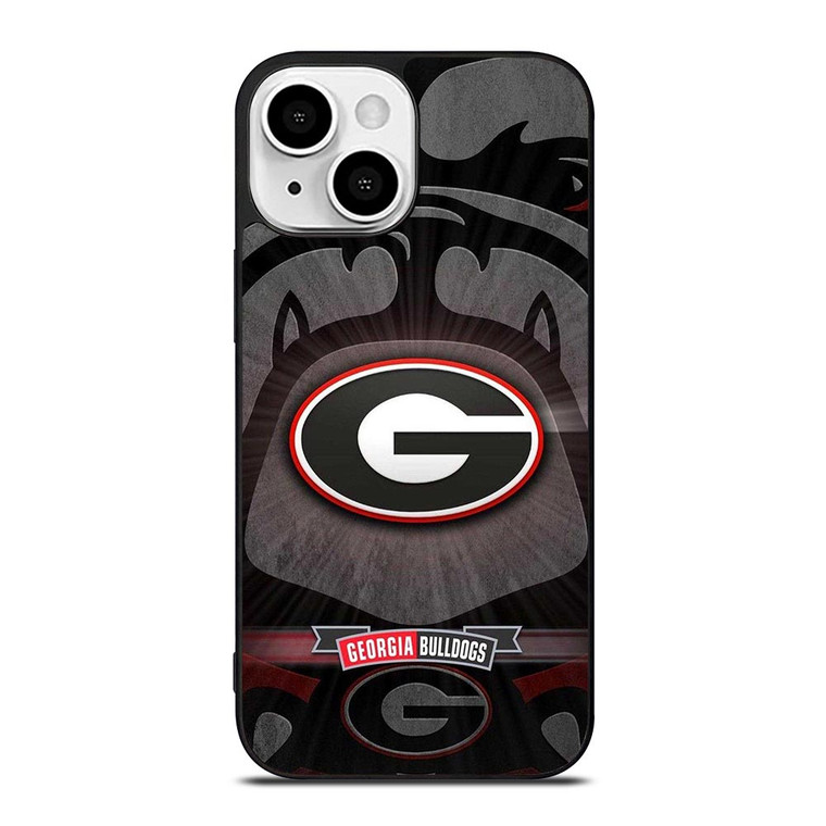 UNIVERSITY OF GEORGIA BULLDOGS UGA BLACK iPhone 13 Mini Case