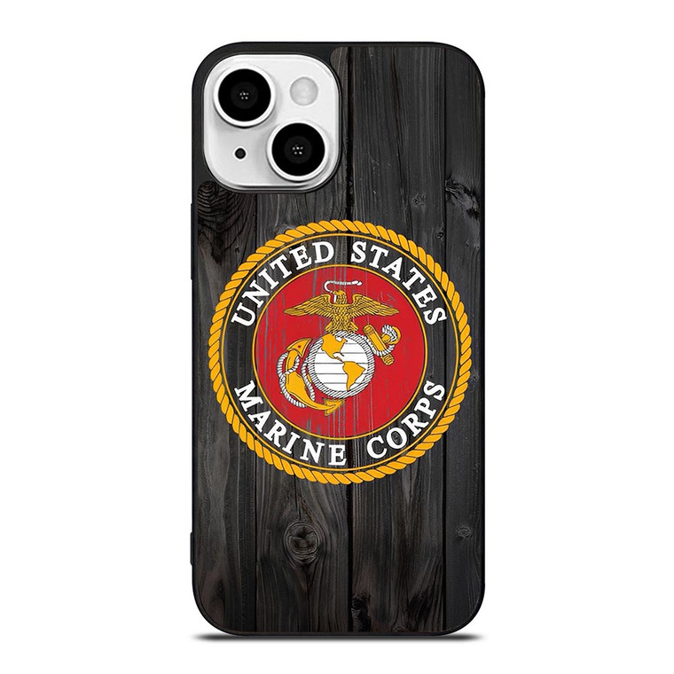 USMC US MARINE CORPS WOOD iPhone 13 Mini Case USMC US MARINE CORPS WOOD iPhone 13 Mini Case