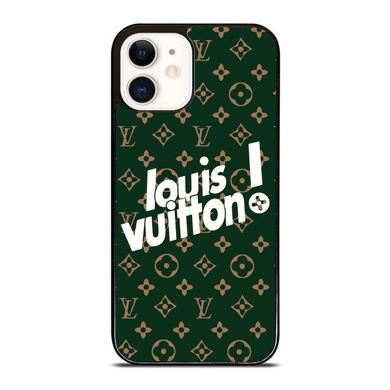 LOUIS VUITTON GREEN LOGO iPhone 12 Case