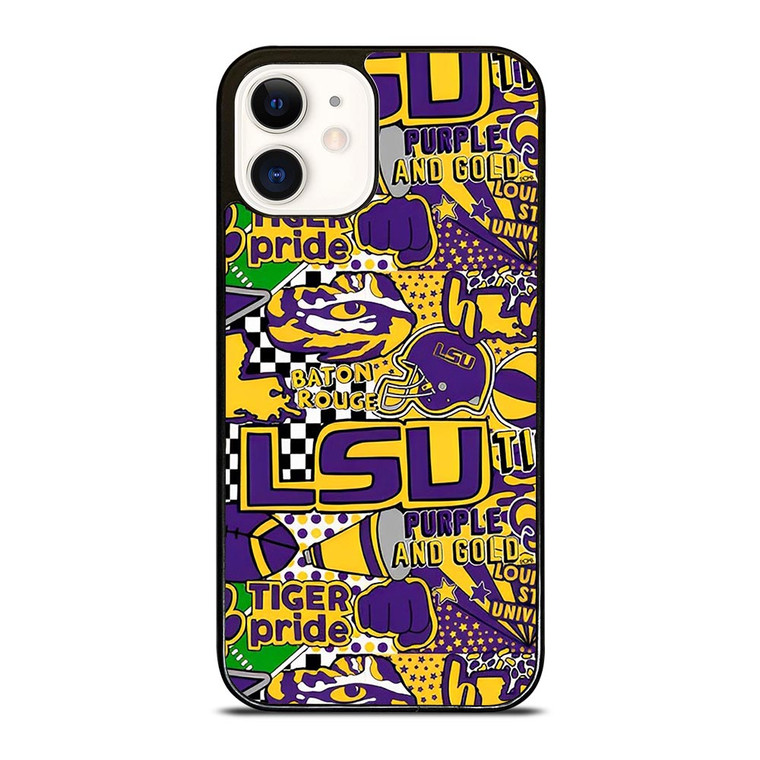 LSU Tigers UNIVERSUTY COLLAGE iPhone 12 Case