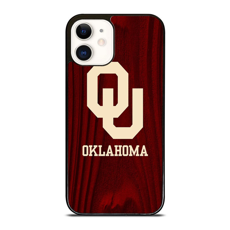 OKLAHOMA SOONERS WOODEN LOGO iPhone 12 Case