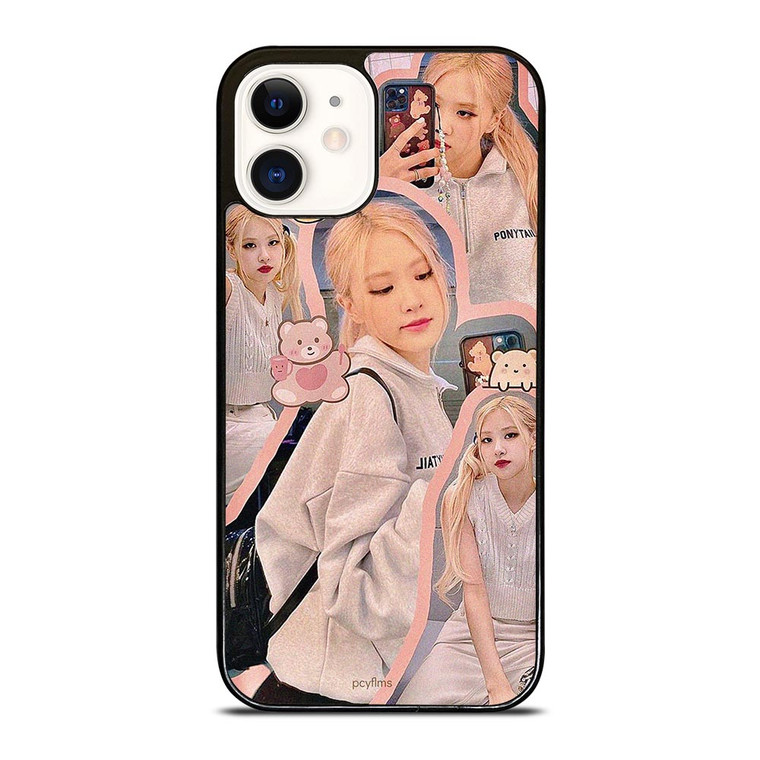 ROSE BLACKPINK CUTE COLLAGE iPhone 12 Case