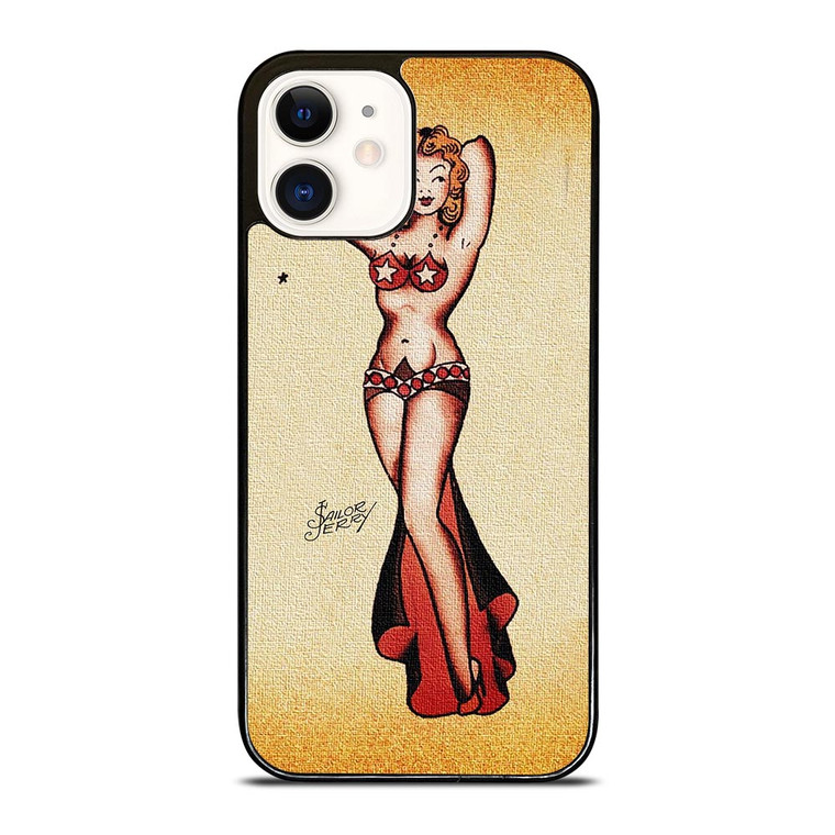 SAILOR JERRY BIKINI GIRL TATTOO iPhone 12 Case