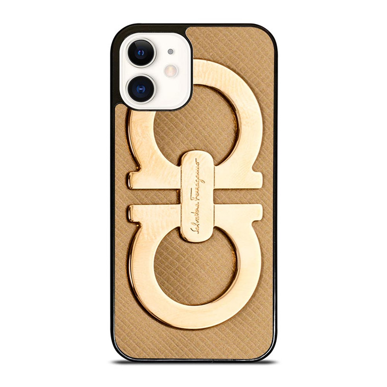 SALVATORE FERRAGAMO GOLD LOGO iPhone 12 Case