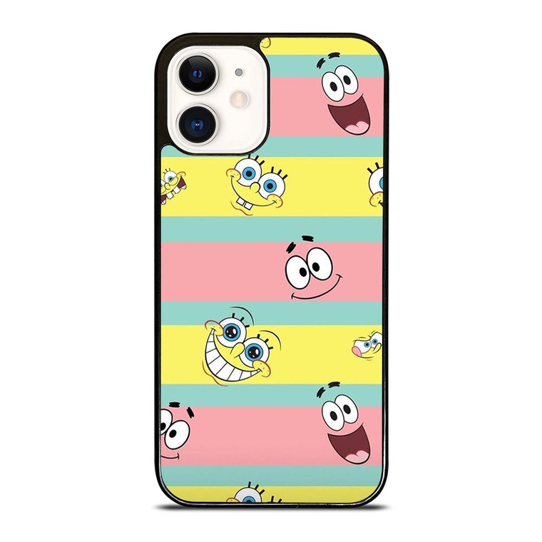 SPONGEBOB PATRICK CUTE STRIPE iPhone 12 Case