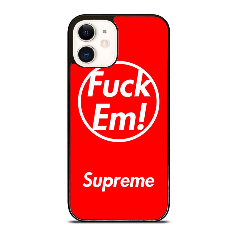 SUPREME FUCK EM RED iPhone 12 Case