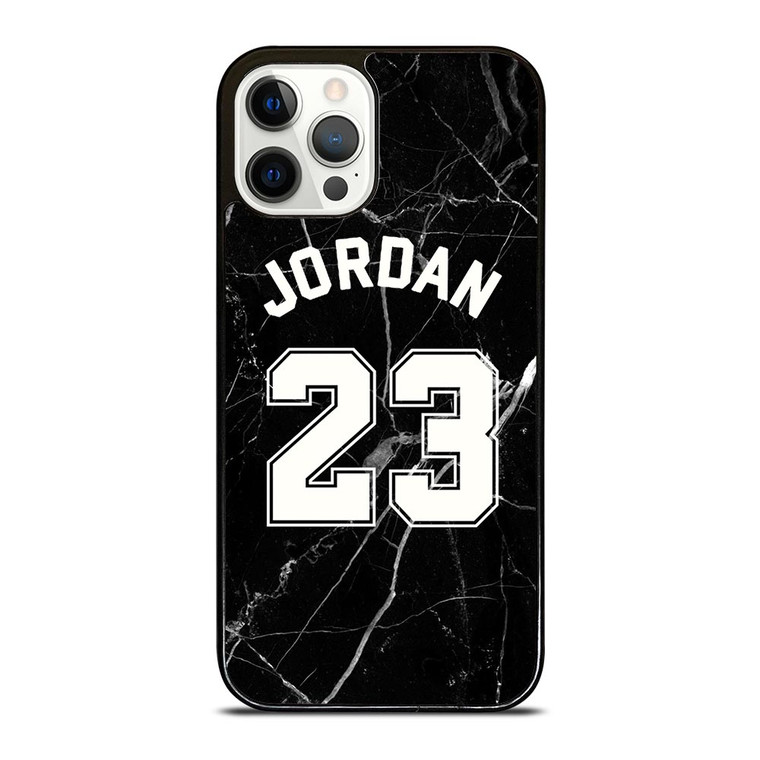 MICHAEL JORDAN 23 BLACK MARBLE iPhone 12 Pro Case