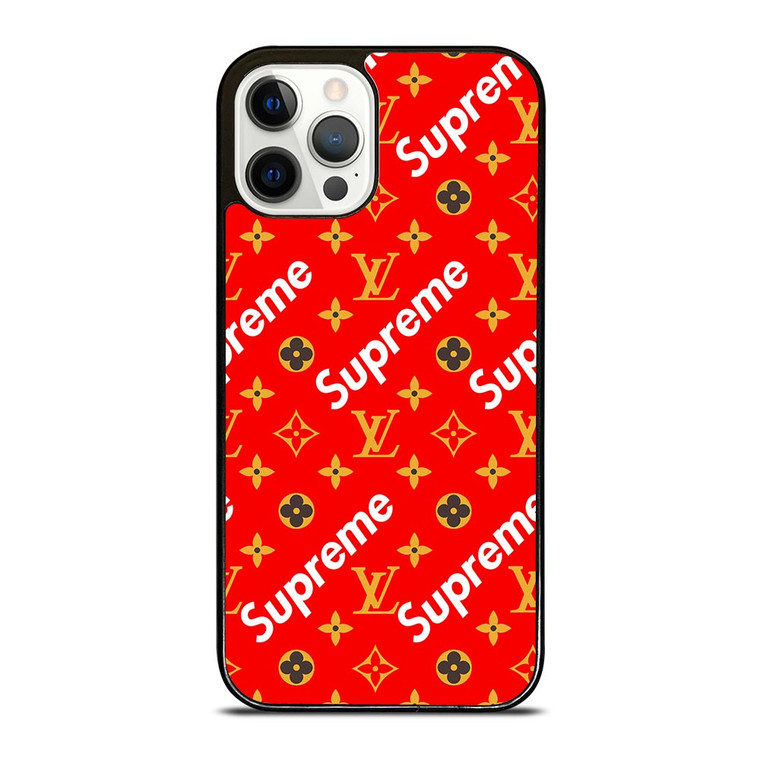 NEW SUPREME RED GOLD PATTERN iPhone 12 Pro Case NEW SUPREME RED GOLD PATTERN iPhone 12 Pro Case