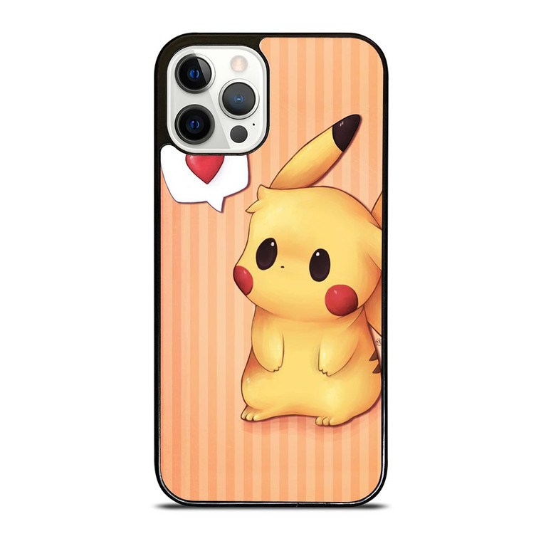 PIKACHU POKEMON LOVE SIGN iPhone 12 Pro Case