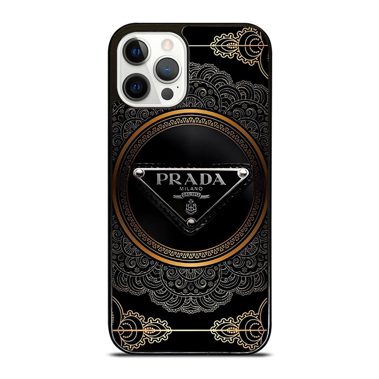 PRADA MILANO BLACK GOLD iPhone 12 Pro Case