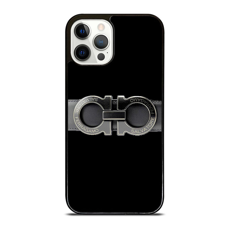SALVATORE FERRAGAMO BELT BLACK iPhone 12 Pro Case