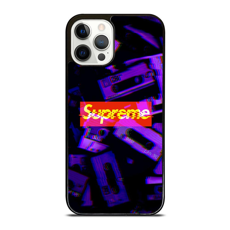 SUPREME PURPLE CASSETTE GLITCH iPhone 12 Pro Case