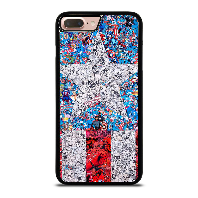 CAPTAIN AMERICA MARVEL COLLAGES iPhone 8 Plus Case