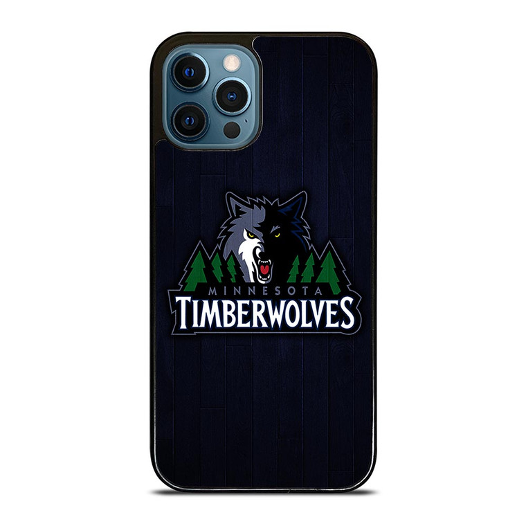 MINNESOTA TIMBERWOLVES WOODEN LOGO iPhone 12 Pro Max Case
