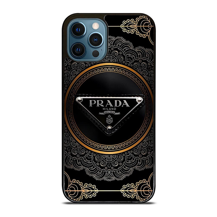 PRADA MILANO BLACK GOLD iPhone 12 Pro Max Case