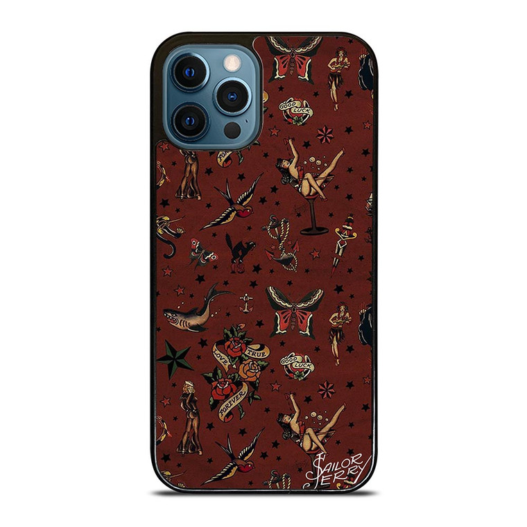 SAILOR JERRY TATTOO PATTERN iPhone 12 Pro Max Case